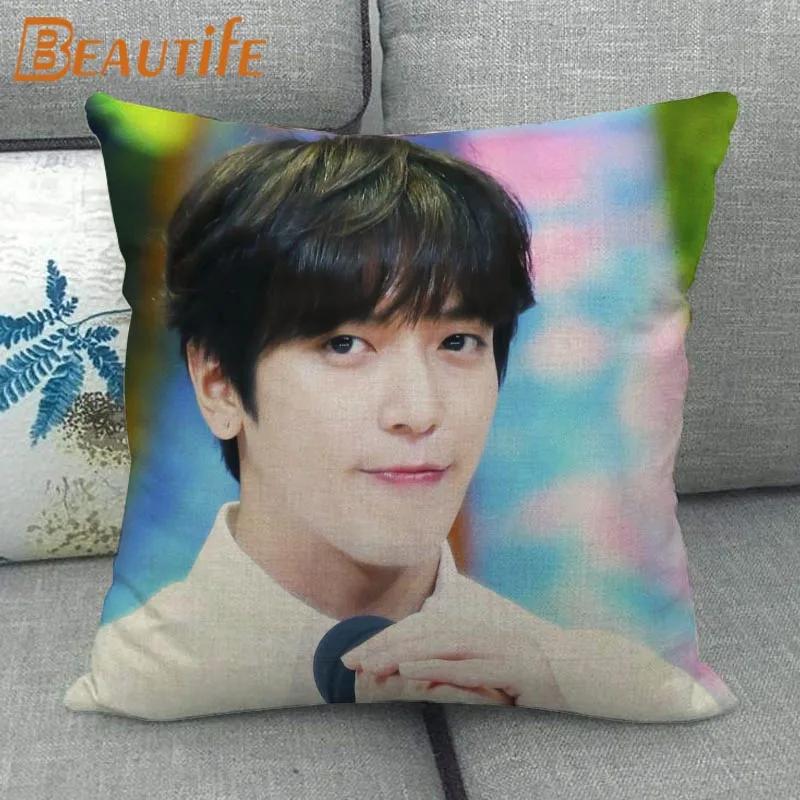 45X45cm CNBLUE KPOP Pillow Cover Square Zipper Cotton Linen Fabric Pillow Cases Bedroom Home Decorative Boys Girls Gift
