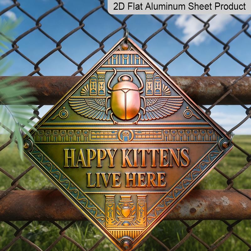 2D Flat, 1pc, Happy Family Theme, Home Wall Decor Sign Gift for Friend, Metal Aluminum Sign, Suitable for Living Room, Bedroom, Study, Entryway