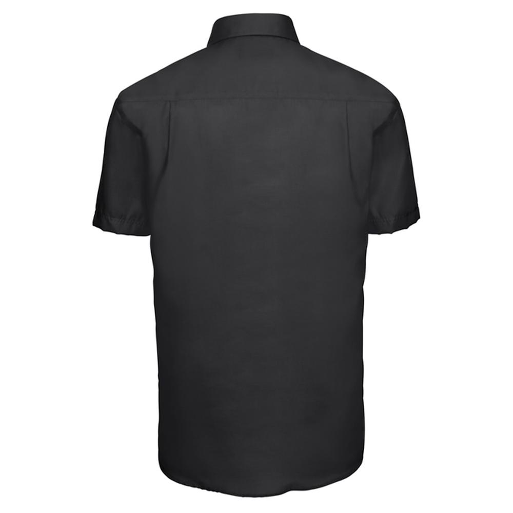 Russell Collection Herren Klassisches Ultimatives Bügelfreies Kurzarmhemd