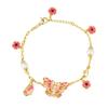 New Set Of Jewelry Necklace Water Droplet Bracelet Butterfly Shaped Enamel Craftsmanship Retro Chinese Style Fashionable Women's