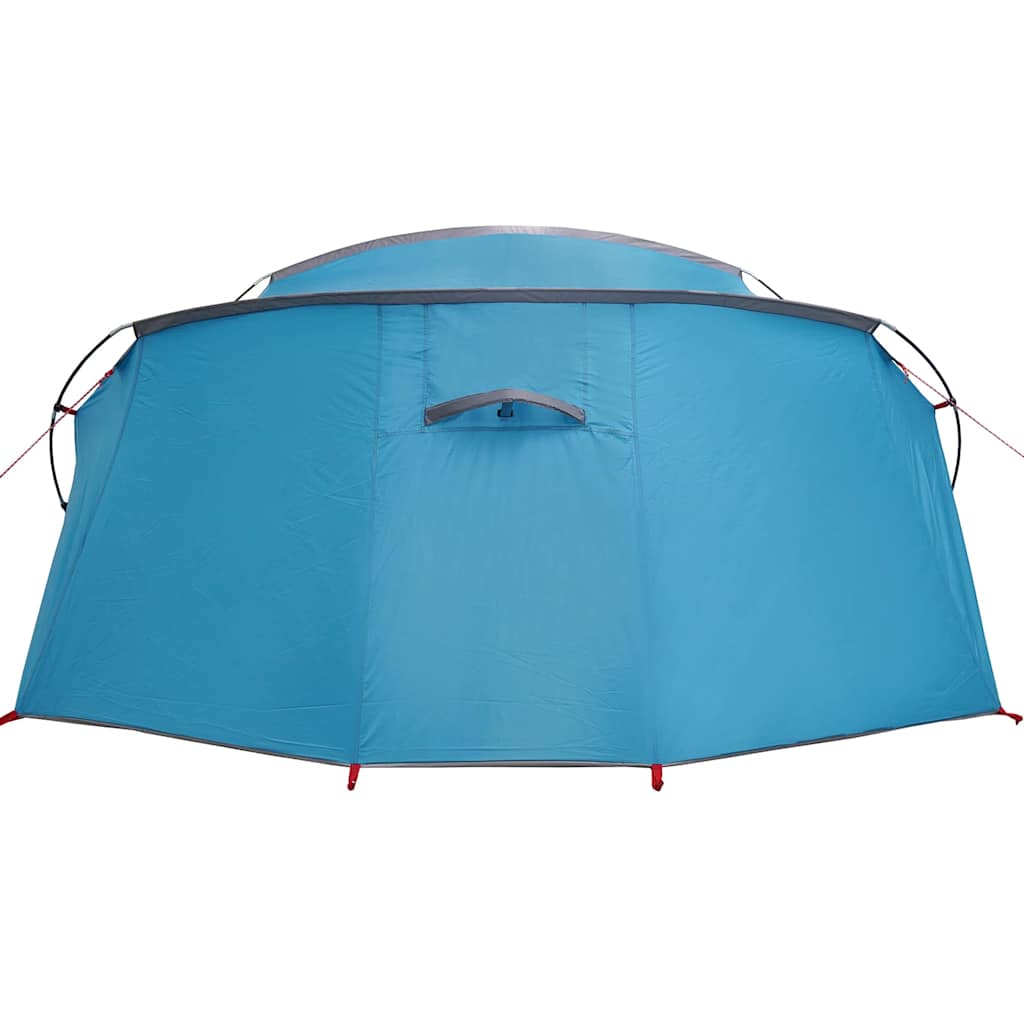 Tunnel Tent for 4 Persons with Roof in Blue and Grey 318 x 275 x 140 cm