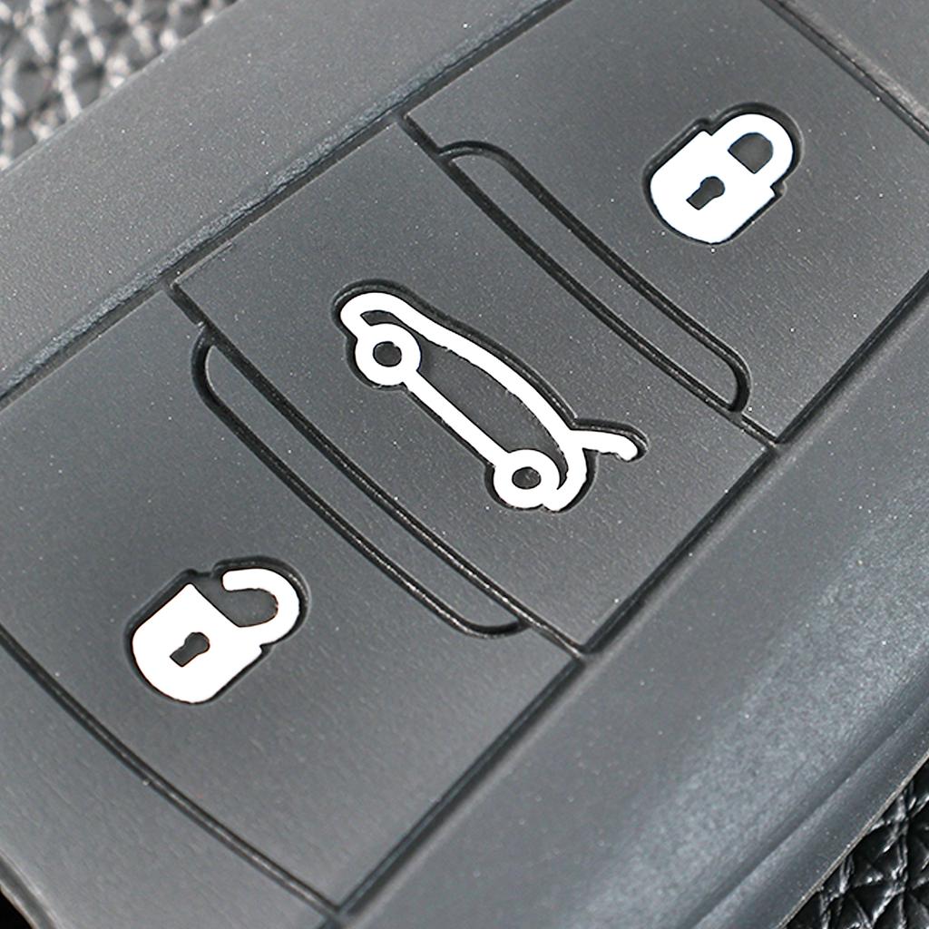 Für Peugeot Citroen Opel Grandland X Corsa Zafira Fernbedienung Silikon 3 Taste Schlüsselanhänger Kette Ring Abdeckung Fall Halter Schutz