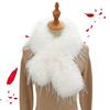 Fashionable versatile fur scarf, unisex neck warmer, double-layer thickened, warm and elegant faux fur scarf, fisherman hat