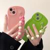Ins Niche Style Flower Chain Case for iPhone 16 Pro Max Apple 15 Phone Case 13/12 Wave Case 14