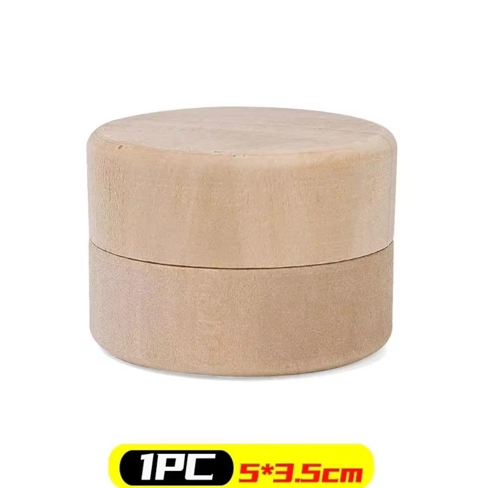 

New Natural Wood Wooden Box Round Shape Mini Jewelry Storage Box Storage Container чёрный