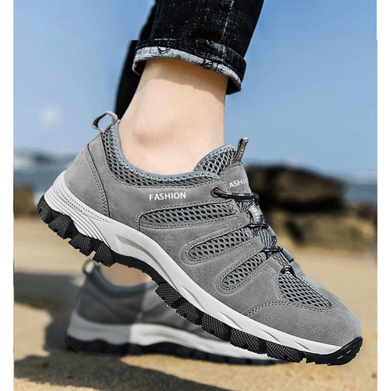 Summer Men's Breathable Mesh Casual Sports Shoes Mesh Shoes Hollow Out Hiking Shoes Student Shoes Wading Shoes Tide Shoes Male