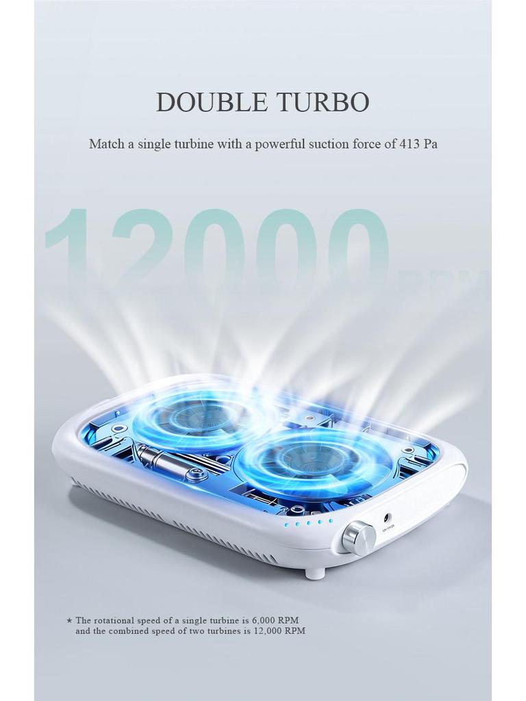 Double Turbine High Suction Silent G5 Nail Dust Collector