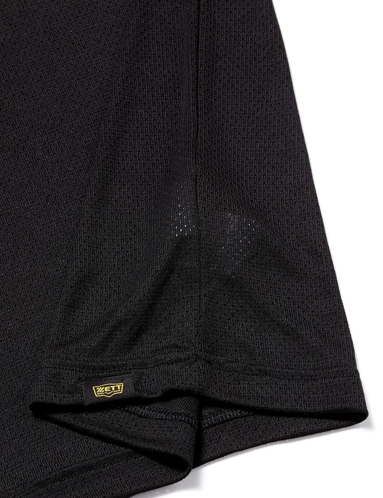 ZETT Baseball Cool Z Crew Neck Long Sleeve Black XO BO8210G Undershirt, (1900), Size,