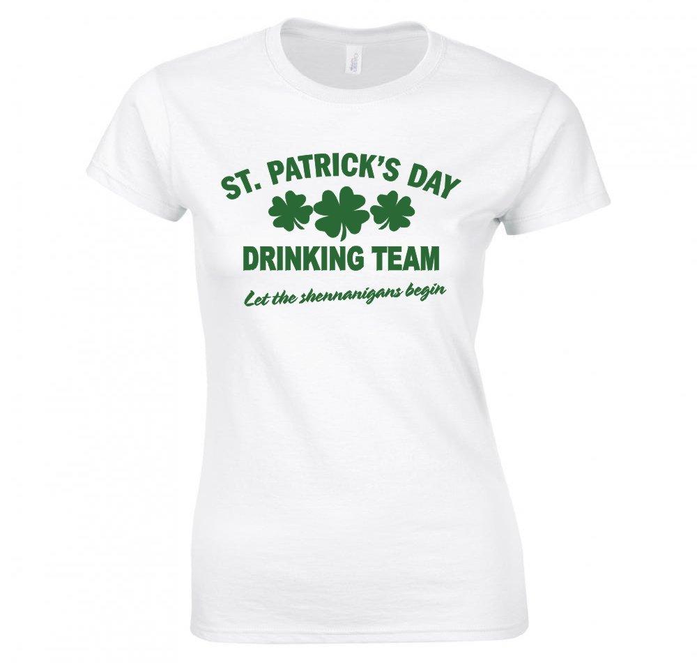 St Patricks Day Drinking Team Ladies Tshirt New S