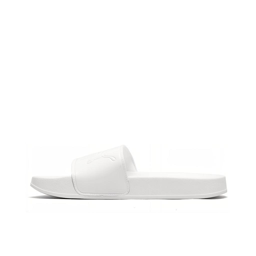 Puma Leadcat Series Patent Soft Sole EVA Slide Sandals Women Footwear White 367282-02