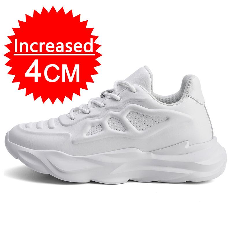 New Men's Breathable Sneakers Elevator Shoes Invisible Inner Height Increasing 8CM Summer Tennis Men Sports Shoes Heighten Shoes
