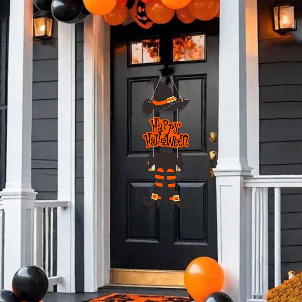 Runtowo  1pc Happy Halloween Paper Door Hanging , Halloween Witch Decoration Pendant , Halloween Party Decorations