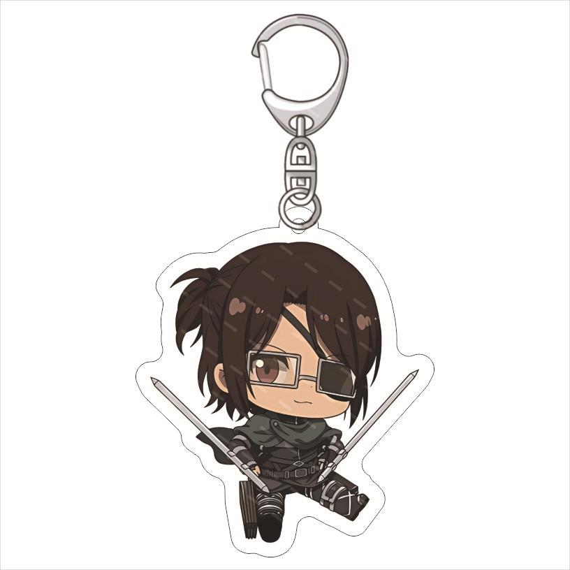 Attack On Titan Acrylic Lovely Keychain Classic Anime Jewelry Friend Gift Bag Charm Keyring Souvenir Creative Key Chain Pendant