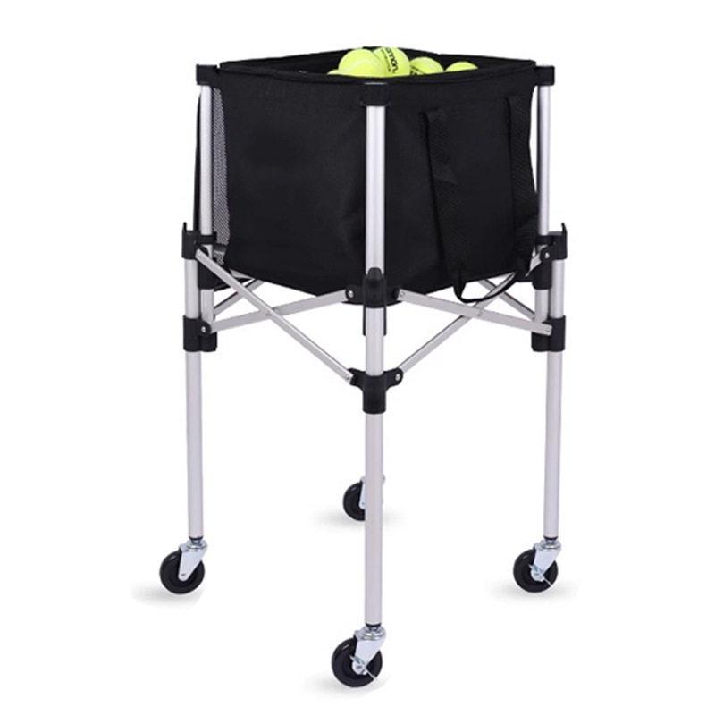 Tennis Coach Portable Folding Ball Cart & Picker Basket