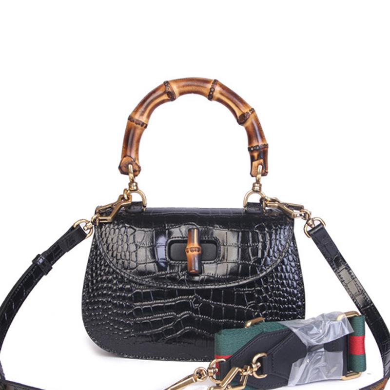 

Женская сумка из бамбуковой кожи в стиле ретро - оригинальная ручная работа, реплика дизайна Small