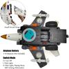 Deformation Airplane Toy Battery Operated Robot with Light & Sounds Bump and Go Action Fighter Birthday Gift for Boys Girls Kid