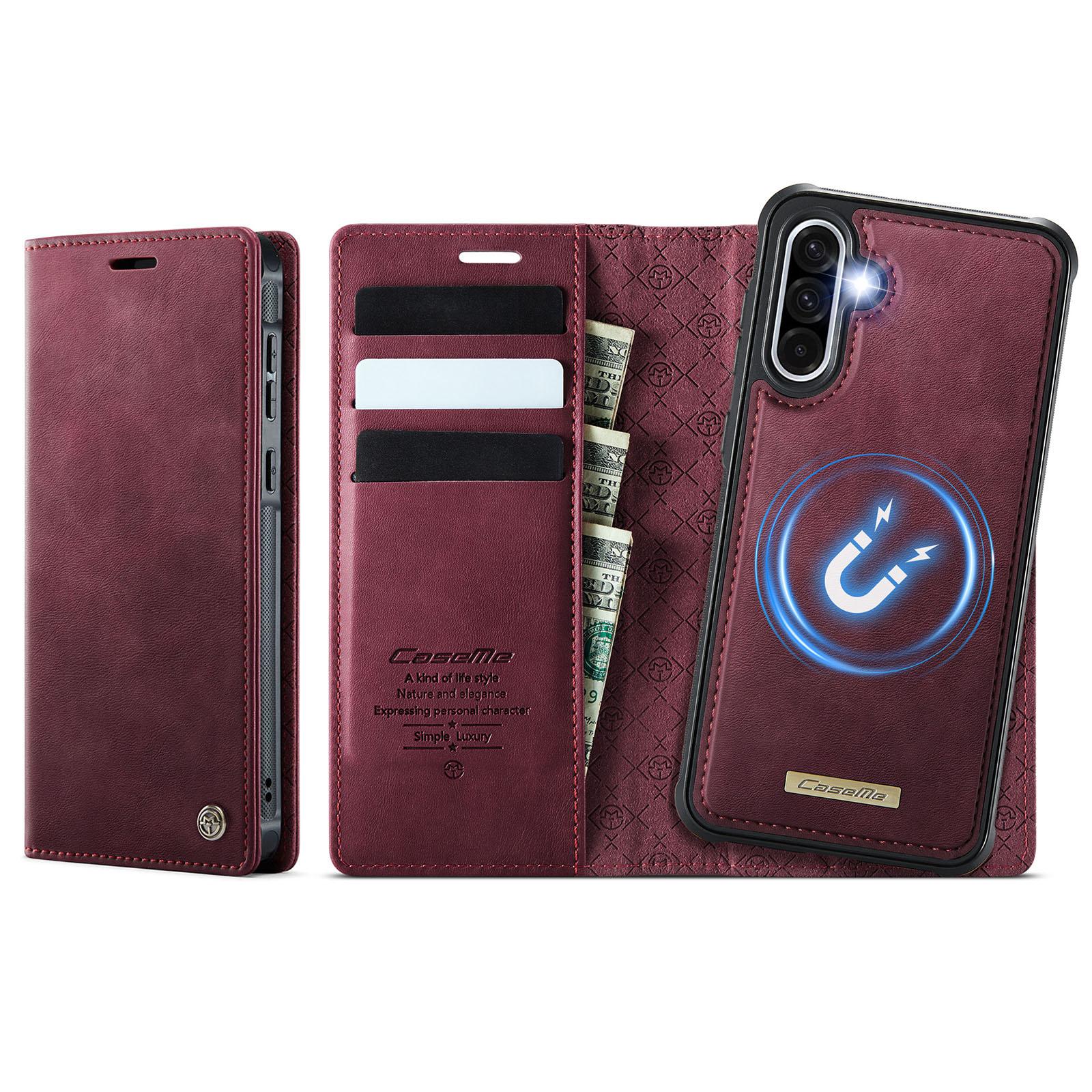 

CASEME C49 For Samsung Galaxy A56 5G Magnetic Case RFID Blocking Detachable Wallet Leather Phone Cover E