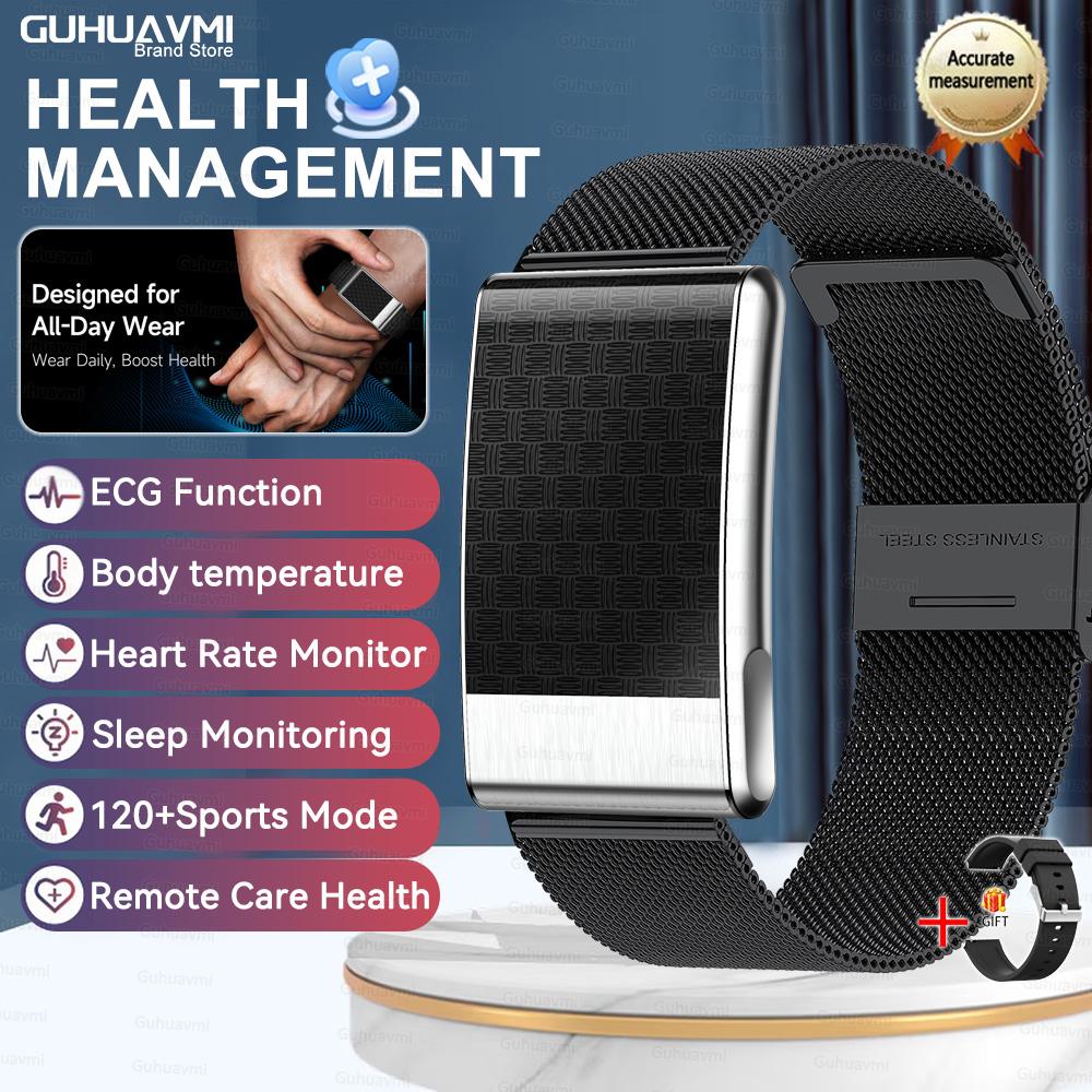 New Health Smartwatch No Screen Long Endurance Heart Rate Blood Pressure ECG Health Trackr IP68 Waterproof Sports Smart Bracelet