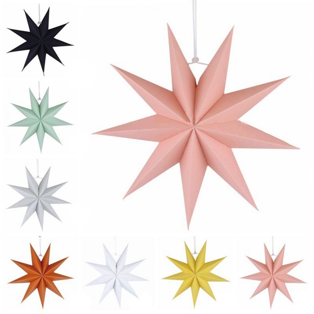30cm Nine-pointed Star Paper Hanging Decoration for Kids Room Party Classroom