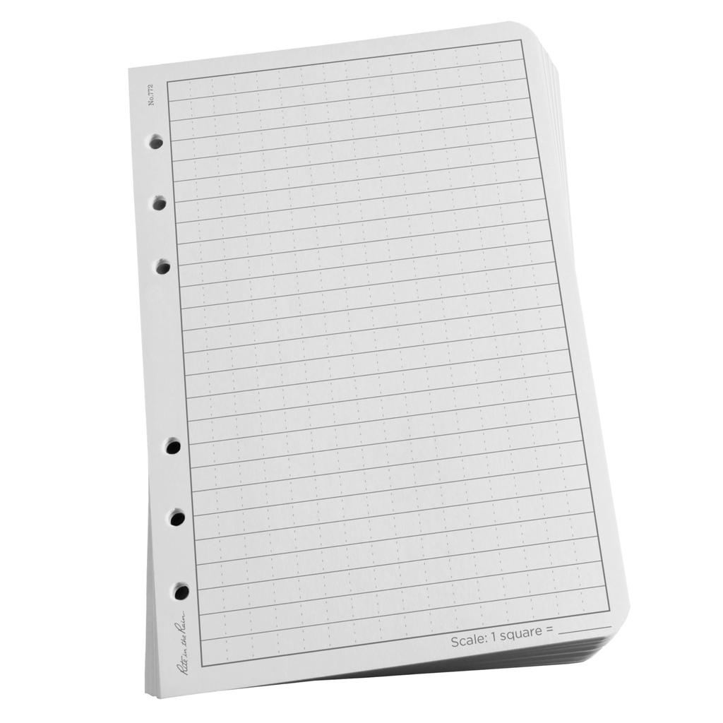 4 X Universal 100 Sheets Per Pack All-Weather Loose-Leaf Paper, 5/8" 7", 32# Gray, Pattern, (No. 772)