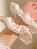 Sweet Lace Lace Hair Loop and Large Intestine Loop Korean Style Polka Dot Hair Accessories Sweet Headwear Meatballs Hair Rope