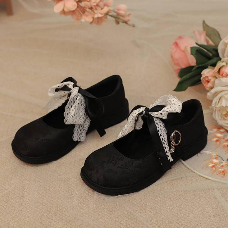New girls princess shoes girls students big children shoes comfortable four seasons wear national style hanfu shoes buckle cheongsam single shoes