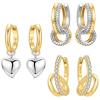 Orstarry S925 Silver Earrings Gold Plated Earrings For Women Birthday Valentine's Day Gift Silver Jewelry