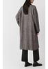 2025 Autumn Women's Wool Blend Tweed Mid-Length Lapel Coat
