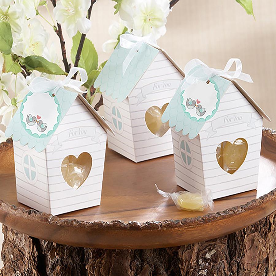 10 Stück Mini Liebesnest Vogelhaus Hochzeitsgastgeschenke, Geschenkkörbe für Braut, Babyparty, Verlobungsfeier, Hochzeitszubehör