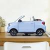 1/24 Scale WuLing MINI EV Simulation Car Decoration,Alloy Die Cast Truck Static Electricity Can Open The Door Toy Car Adult Gift for Collection Lovers