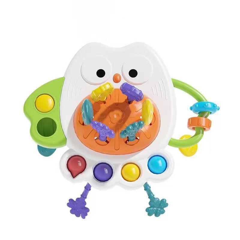 Montessori Pull String Sensory Toy Baby Silicone Teething Early Education Fidget Activity Grasp Travel Toys For Toddler 0-18M