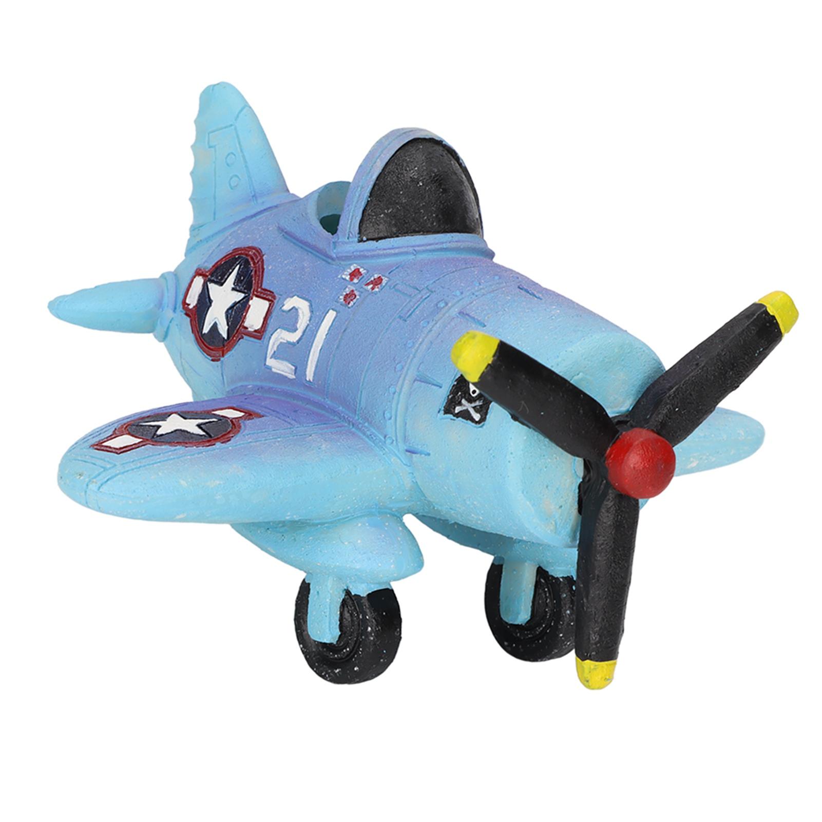 Украшение для аквариума Самолет Смола Симуляция Мультяшный Аквариумный Самолет Украшение для Пресноводного и Морского Аквариума