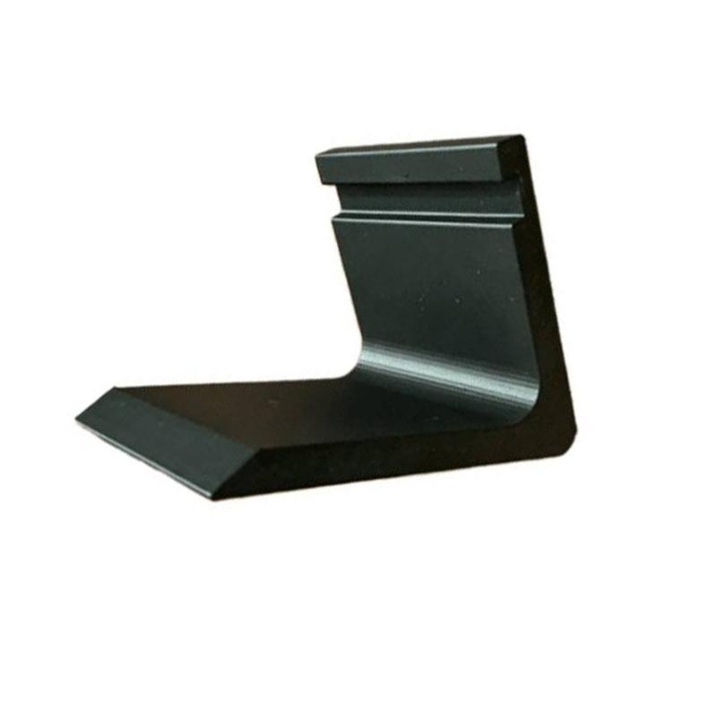 Record Shelf Display Stand with L Shaped Support and Front Stops Media Corners for Desktop Record Player Placement