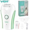 Nou 2026 VGR V-705 Epilator Electric Reîncărcabil pentru Femei Epilator Feminin pentru Îndepărtarea Părului de pe Față Mașină de Epilat Facial Picioare Depilator Corp Acasă Ras de Păr