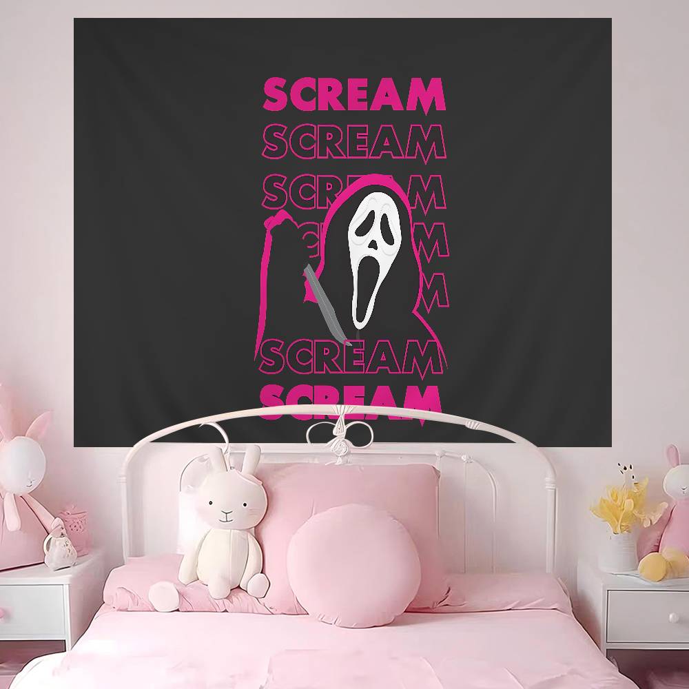SSCREAMS Horror Movie Cartoon Tapestry for Living Room Home Dorm Decor INS Home Decor