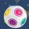 Sensory Fidget Ball Decompression Toy Spherical Puzzle Football Stress Relief Ball for Toddlers Adults Funny Color Match