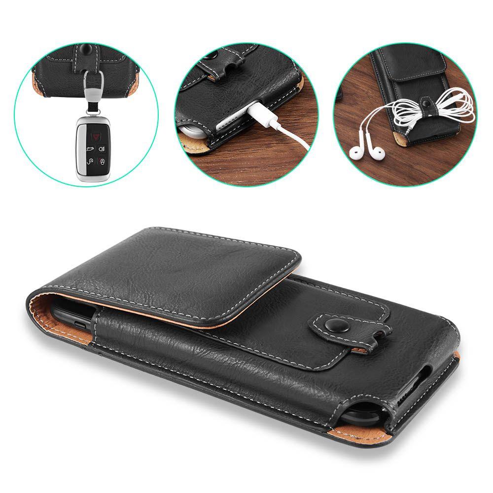 Camping Wallet Pouch Cards Holder Multifunctiona Waist Bag Leather Phone Case Bum Bag Flip Pockets