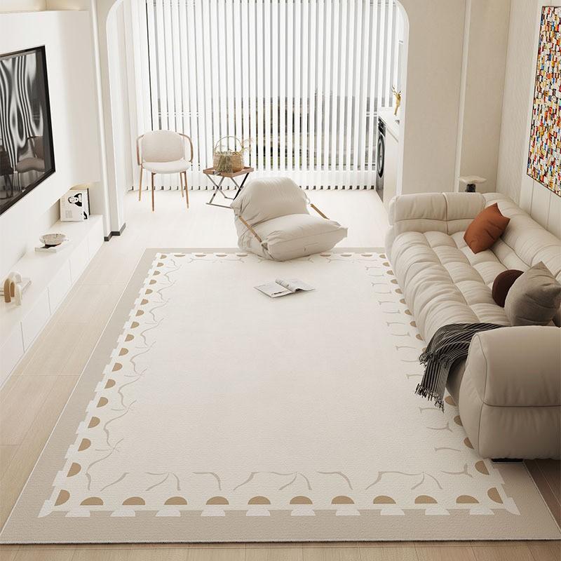 Modern Minimalist Washable Area Rug Living Room Bedroom Sofa Coffee Table Non-Slip Soft Plush Floor Mat