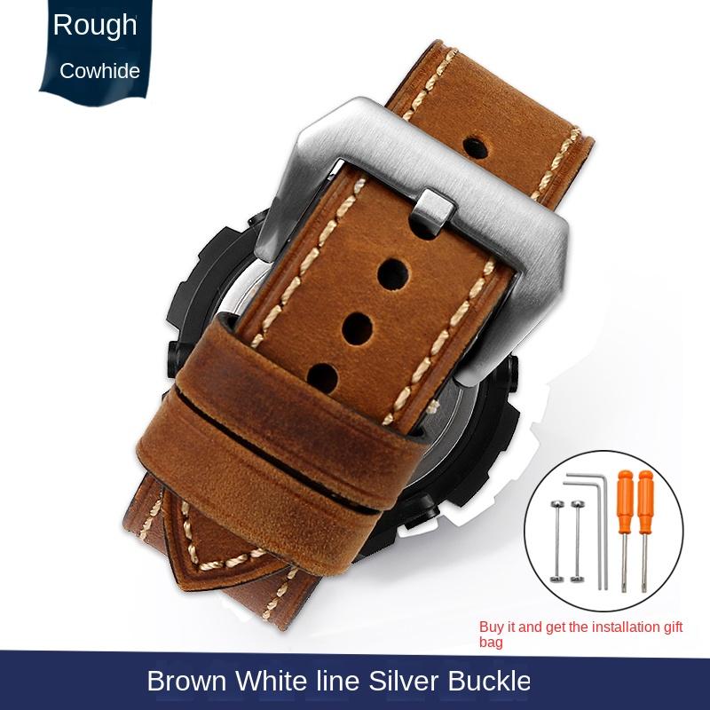 Retro Leather Watchband For Casio G-SHOCK MTG-B1000 MTG-G1000 26mm Modified MTGB1000 GST-W120L/W130L/S100/S110 Men's Watch Strap