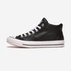 Malden Street Mid Faux Leather Black Sneakers [A01716C-BLACK/WHITE/BLACK]