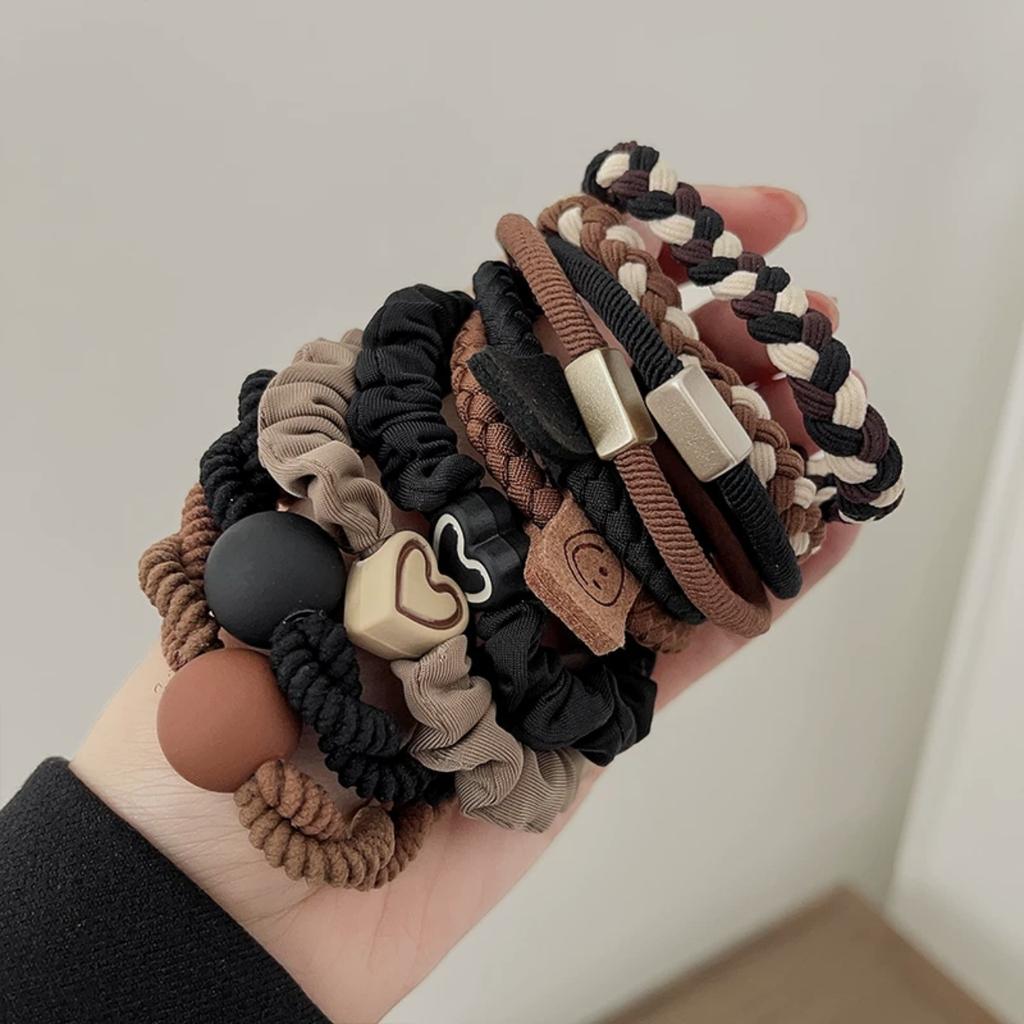 5/10 STÜCKE/Set Neue Hochelastische Strapazierfähige Haargummis Gummiband Damen Einfach Hoher Pferdeschwanz Haarband Kopfband Haarschmuck