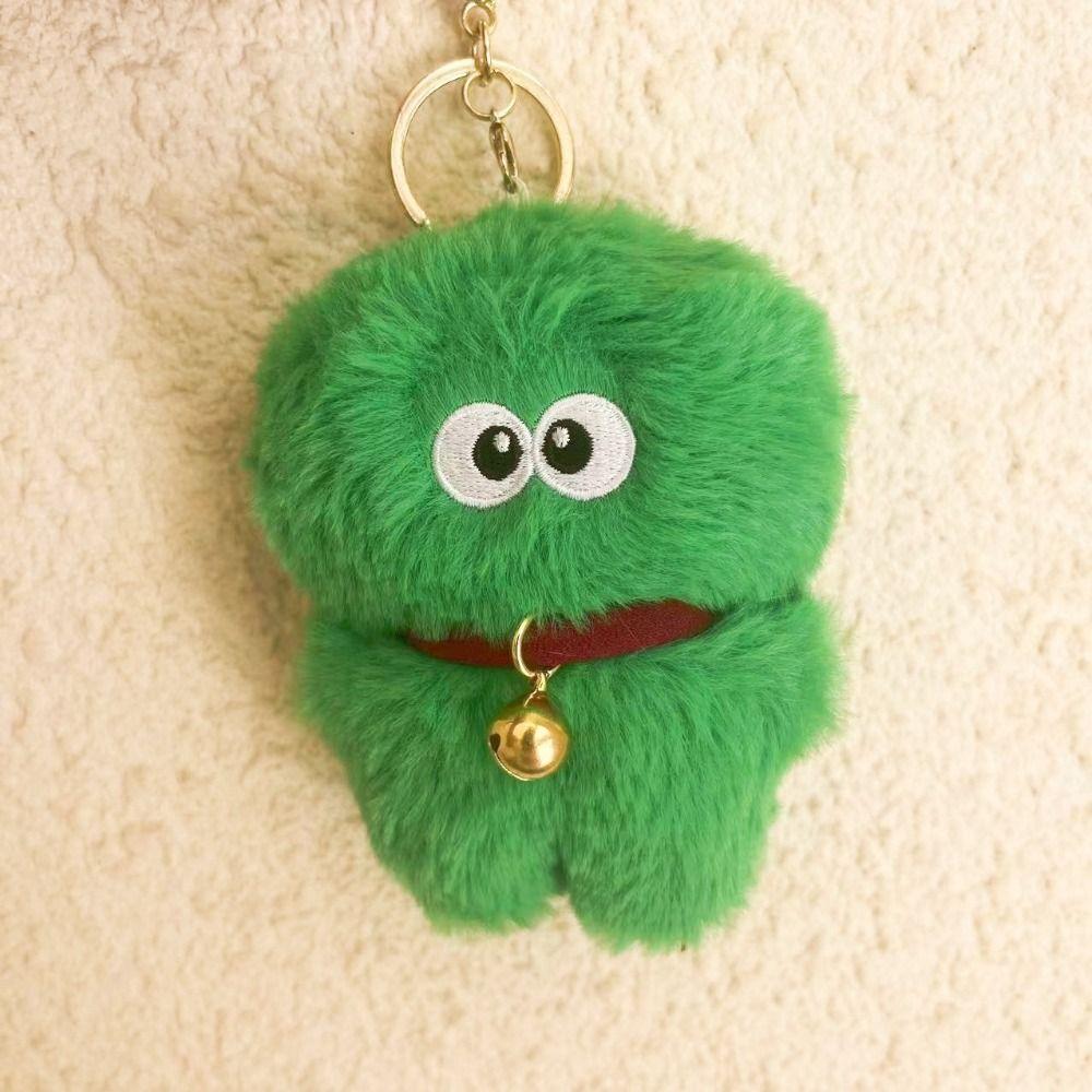 Fluffy Big Eye Doll Pendant Soft Bell Hair Ball Key Chain  Hanging Ornaments