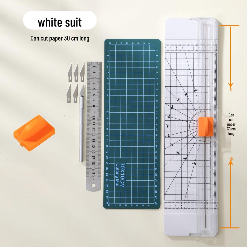 Dual Blade Portable Paper Cutter - Durable Sharp Craft & Office Knife for Students and Artists