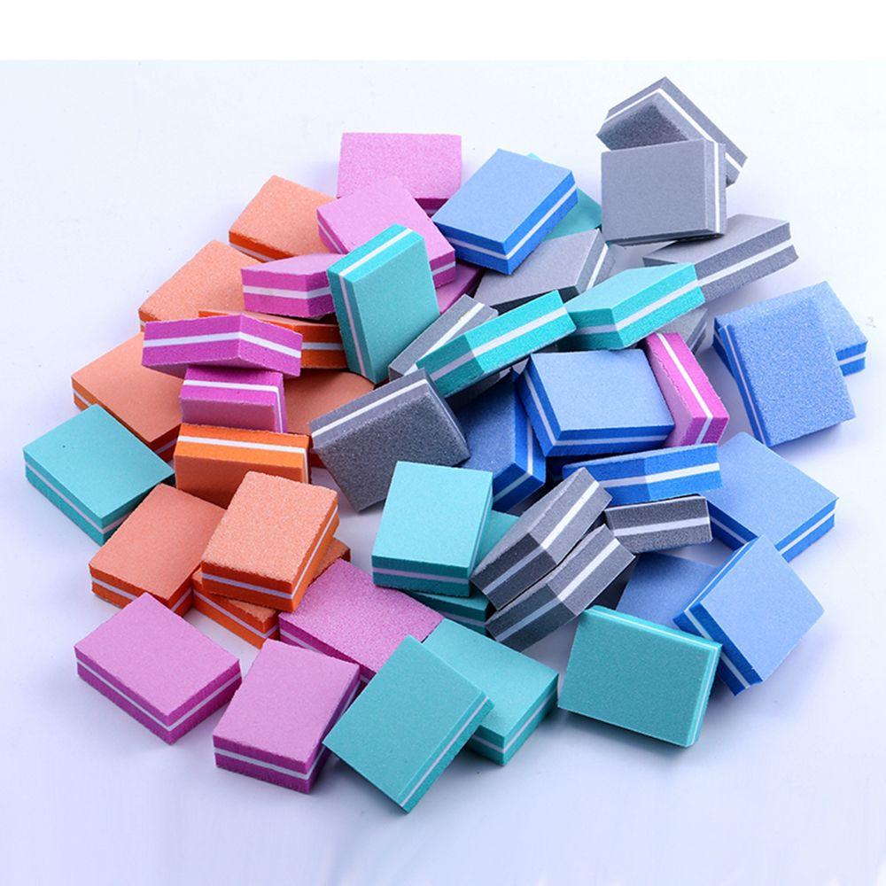 Strips Manicure Tool Colorful Sponge Nail Sanding Buffer Mini Nail File Polishing Block Nail Polish