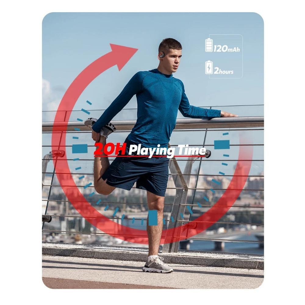 Kabellose Kopfhörer Sport Bluetooth Ohrhörer IPX7 Wasserdicht 20H Wiedergabezeit zum Laufen AAC Kabelloses Headset