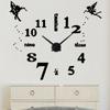 Digital Wall Clock Quartz Silent 3D DIY Large Decorative Clock Acrylic Mirror Wall Stickers for Living Room Decor