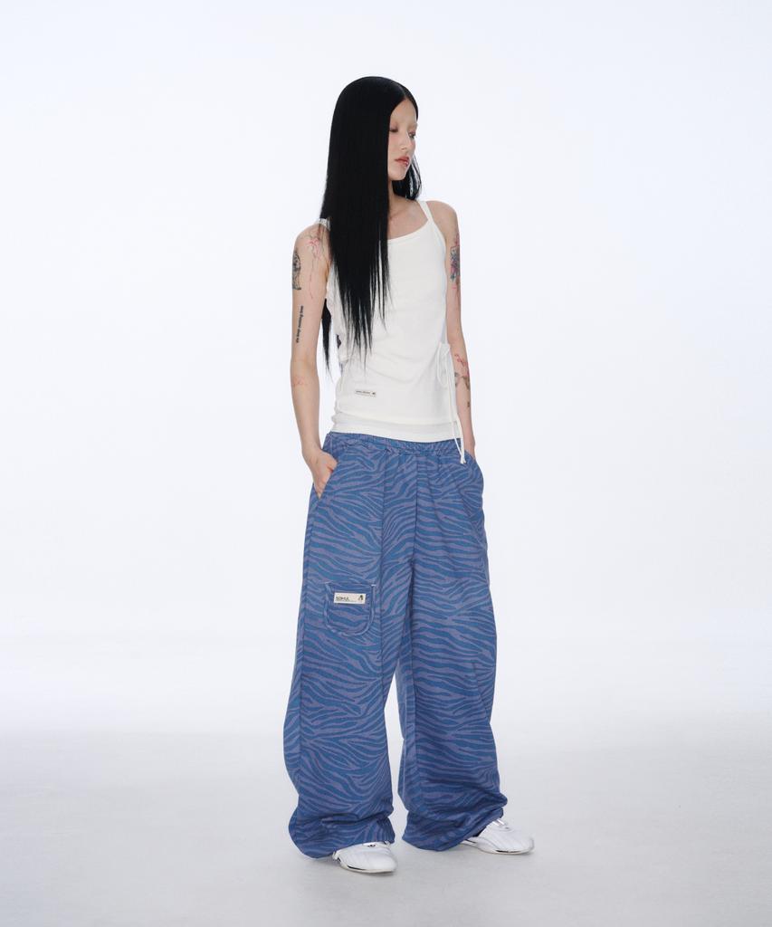 Soheul Zebra Arc Long Pants (Blue)