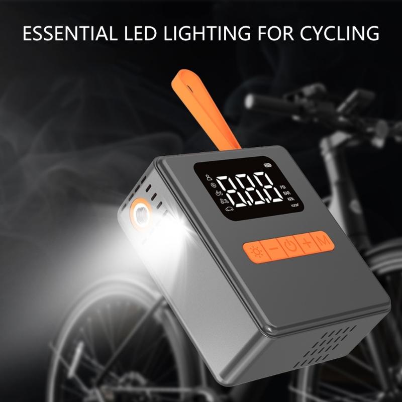 Portable Compact Multi Use Air Compressor Featuring Digital Display & LED Light for Automotive Motorcycle Bikes