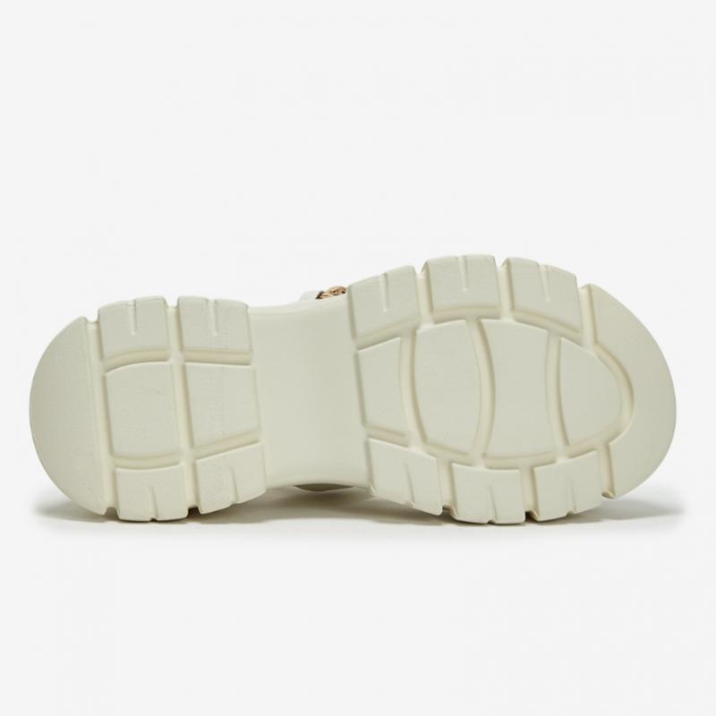 Portfolio Portfolio By ESquire Women S Simple Decorative Two Band Platform SandalS White
