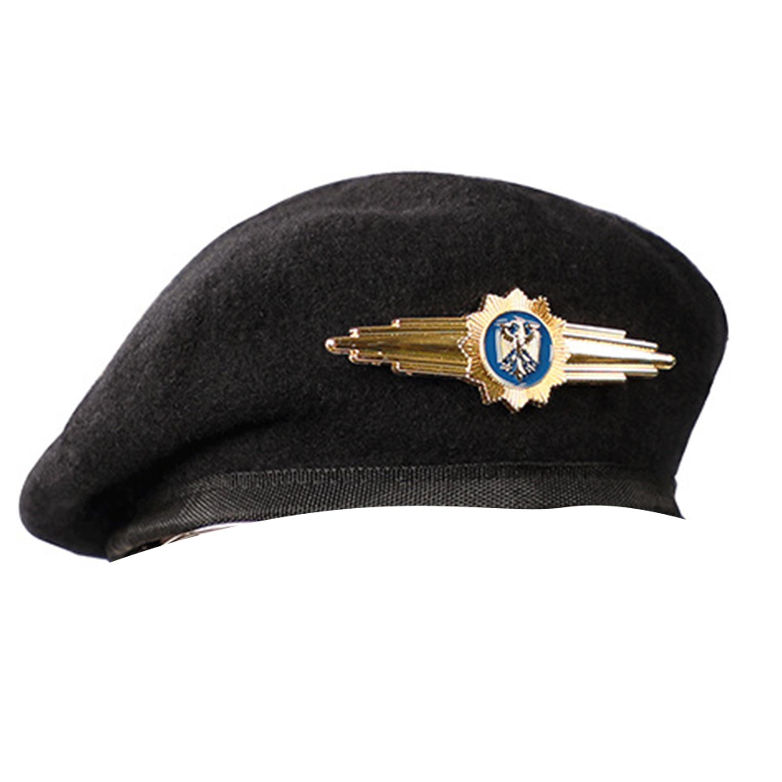 

Шерстяной берет с вышивкой, аксессуары для униформы охраны, капитан, профессиональные фуражки капитана охраны, аксессуары для косплея T20